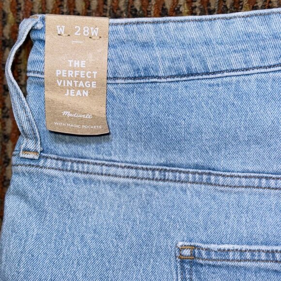 Madewell The Plus Perfect Vintage Jean in Fiore Wash, Size 28W‎ - Picture 10 of 15